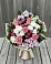 Букет цветов из: Альстромерии, Гвоздики, Розы и Хризантемы в Наушки