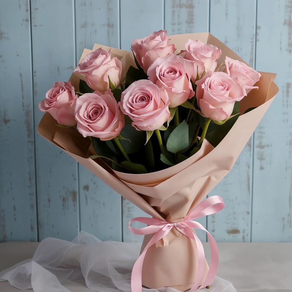 Букет цветов из: Розы в Наушки