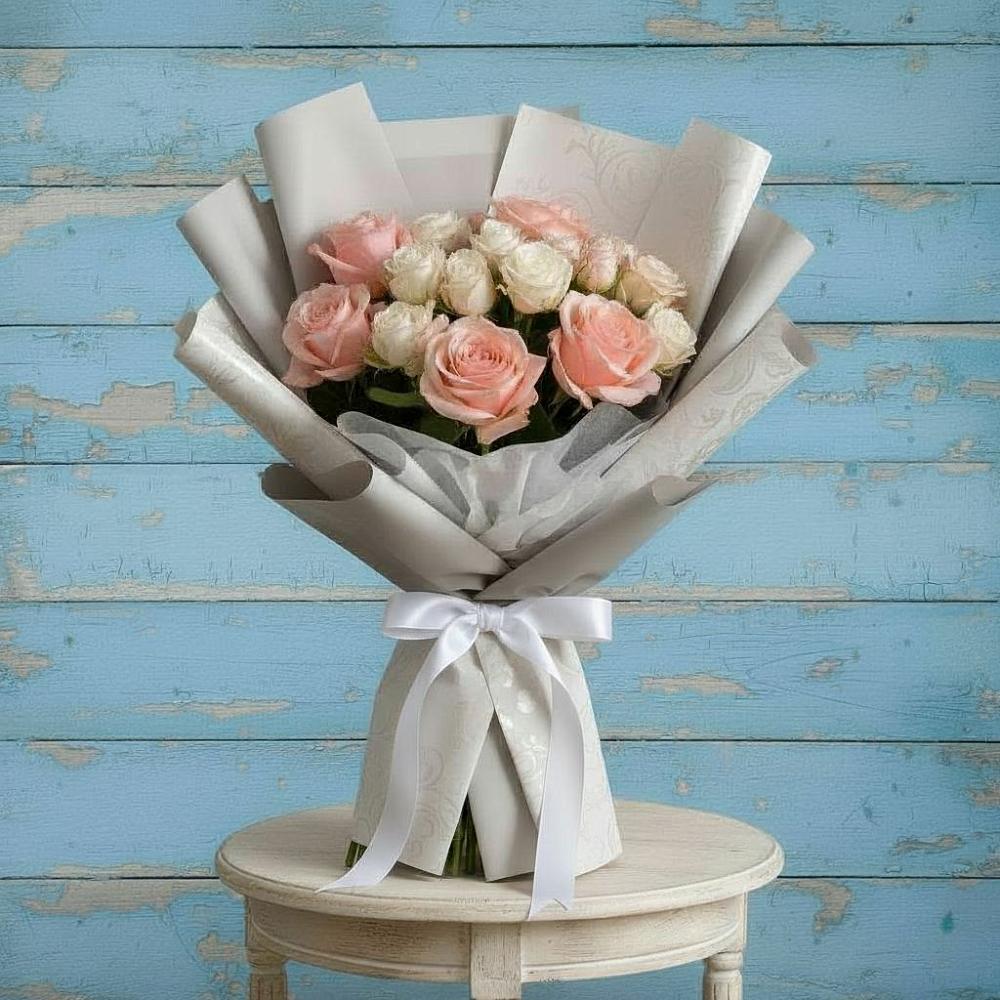 Букет цветов из: Розы в Наушки