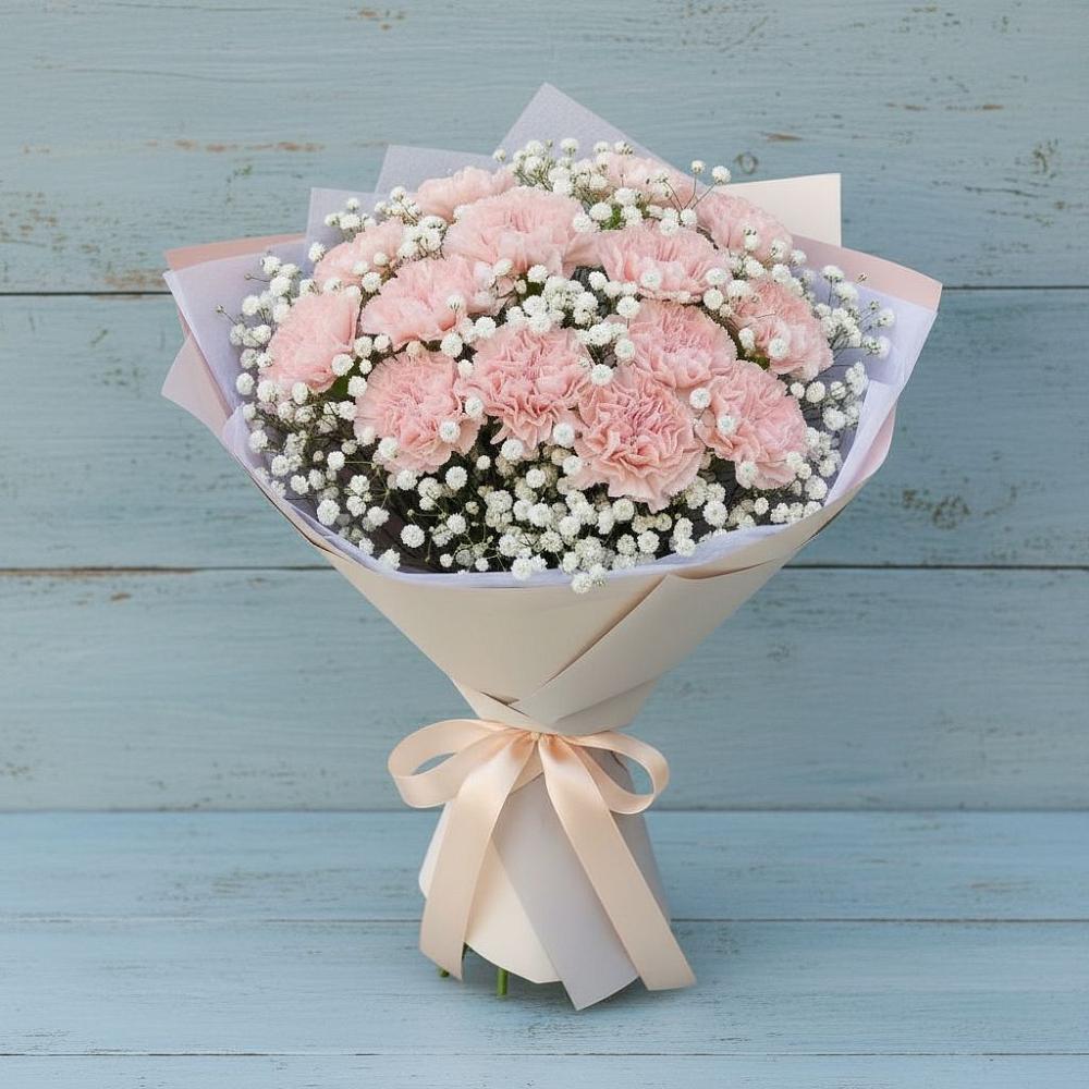 Букет цветов из: Гвоздики в Наушки