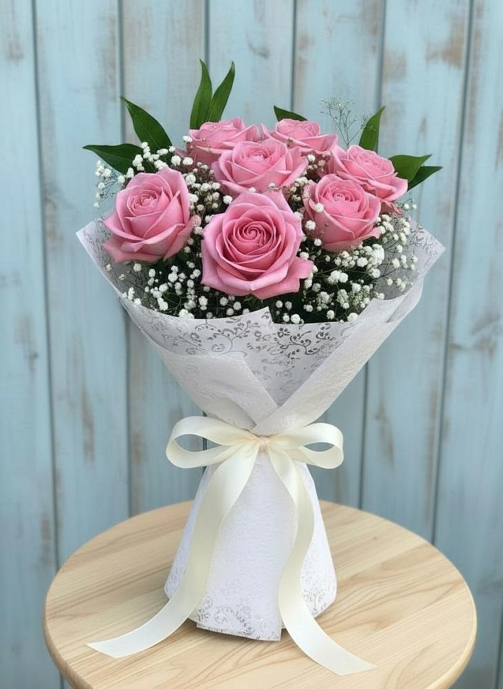 Букет цветов из: Розы в Наушки