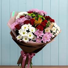 Букет цветов из:  Розы, Хризантемы и Альстромерии #REPLACE_PRED# Наушки