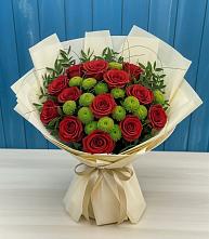 Букет цветов из:  Розы и Хризантемы #REPLACE_PRED# Наушки