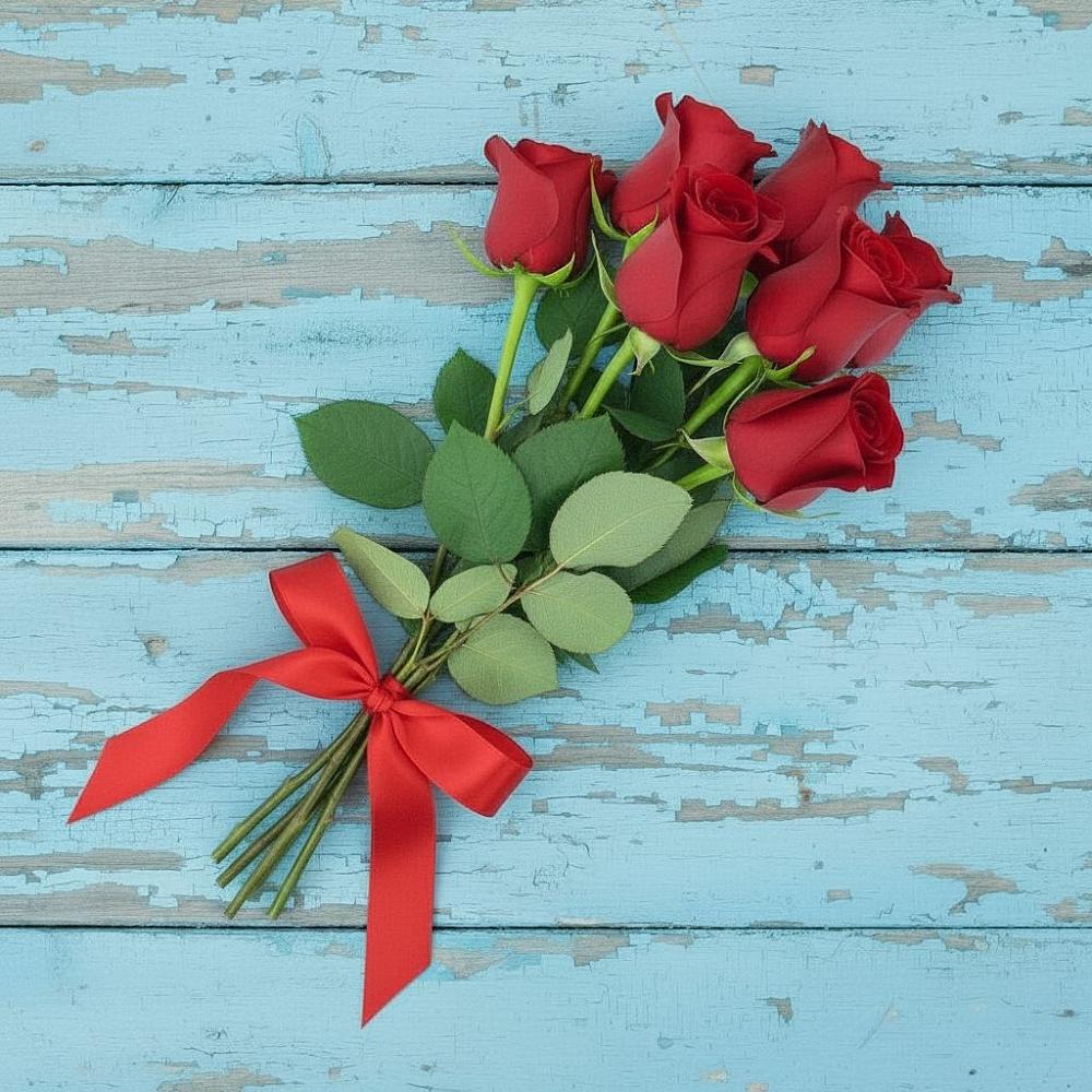 Букет Красные розы в Наушки