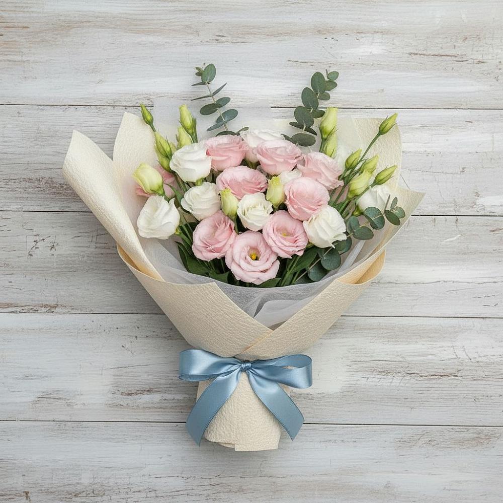 Букет цветов из: Лизиантусы в Наушки